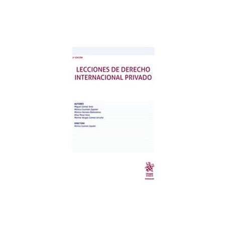 Lecciones de Derecho Internacional Privado (Papel + Ebook) "PENDIENTE NUEVA EDICIÓN 2025"