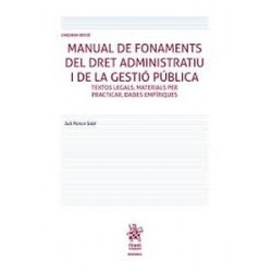 Manual de Fonaments del Dret Administratiu i de la Gestió Pública "PENDIENTE NUEVA EDICIÓN 2025"