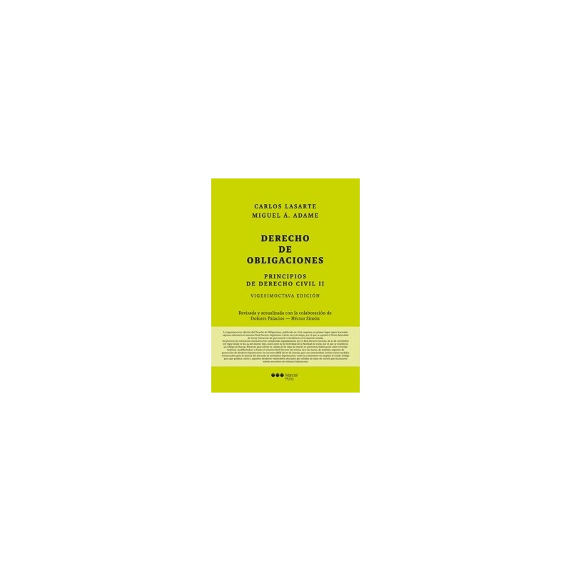 Principios de Derecho civil. Tomo II. Derecho de obligaciones