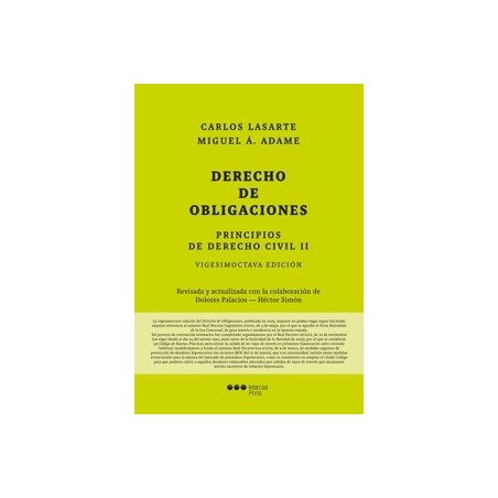 Principios de Derecho civil. Tomo II. Derecho de obligaciones
