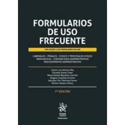 Formularios de uso frecuente "Laborales, penales, civiles y procesales civiles. Mercantiles,...