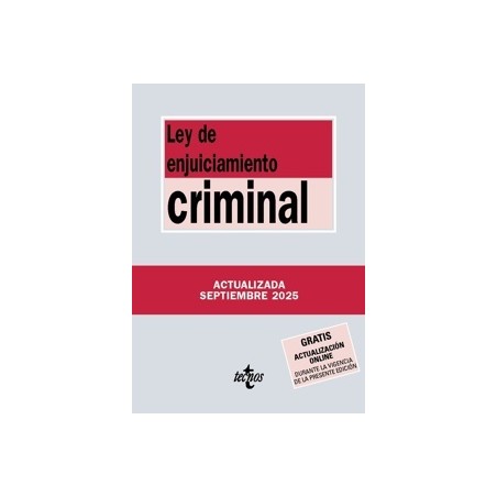LEY DE ENJUICIAMIENTO CRIMINAL 2025 "Gratis Actualización OnLine"