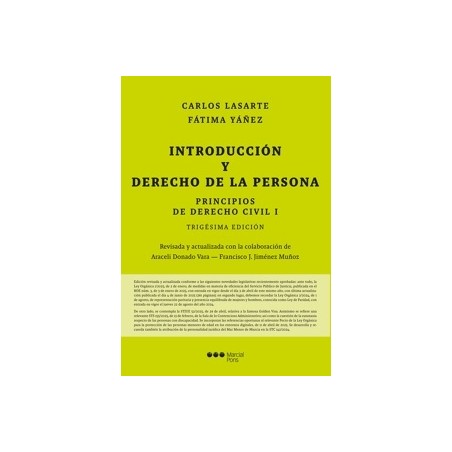 Principios de Derecho civil. Tomo I. Introducción y Derecho de la persona 2025