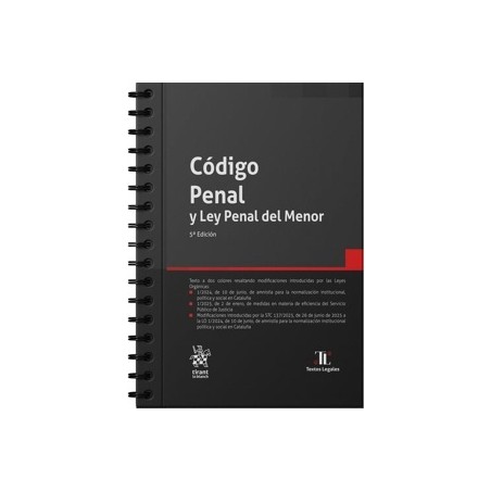 Código Penal y Ley Penal del Menor 5ª Edición 2025 con anillas
