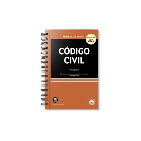 Código civil 2025 con anillas  (Papel + Ebook)