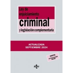 Ley de Enjuiciamiento Criminal y legislación complementaria 2024 'Gratis Actualización On Line'