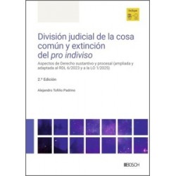 División judicial de la cosa común y extinción del pro indiviso