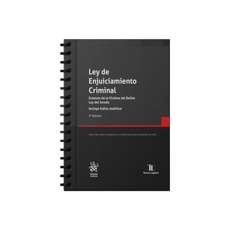 Ley de Enjuiciamiento Criminal con Anillas 2025 'Estatuto de la Víctima del Delito. Ley del Jurado. Incluye índice analítico 7ª