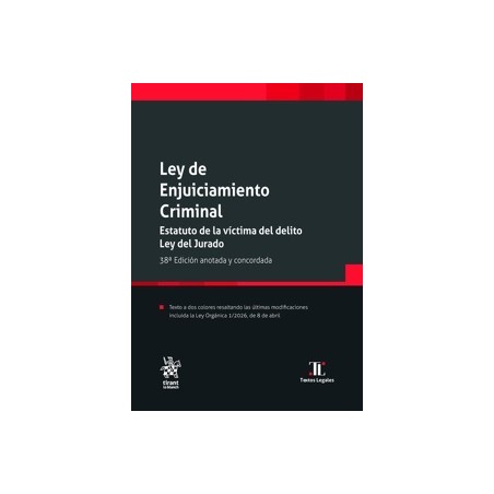 Ley de Enjuiciamiento Criminal 38ª Edición 2026 (Papel + Ebook)