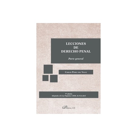 Lecciones de Derecho Penal. Parte general 2026