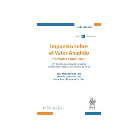 Impuesto sobre el Valor Añadido. Normativa estatal 15ª Edición 2026