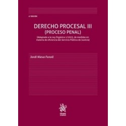DERECHO PROCESAL III PROCESO PENAL 4ª EDICION 2025