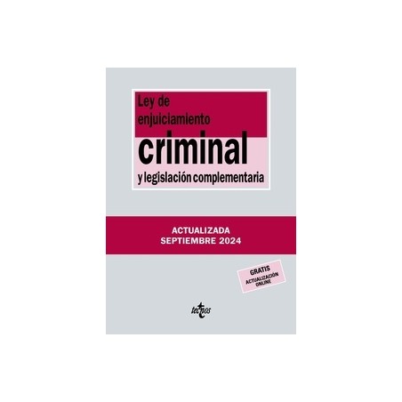 Ley de Enjuiciamiento Criminal y legislación complementaria 2024 'Gratis Actualización On Line'