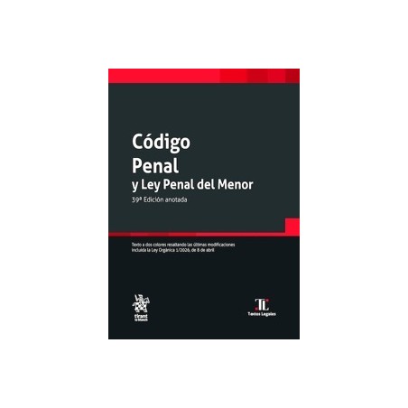 Código penal y ley penal del menor 39ª Edición 2026