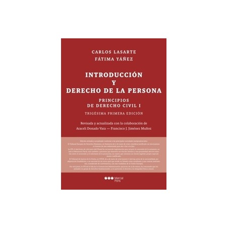Principios de Derecho Civil 'Tomo I. Introducción y Derecho de la persona'