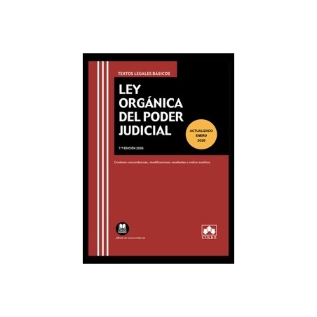Ley Orgánica del Poder Judicial 2026 (Papel + Ebook) 'Contiene Concordancias e Índice Analítico'