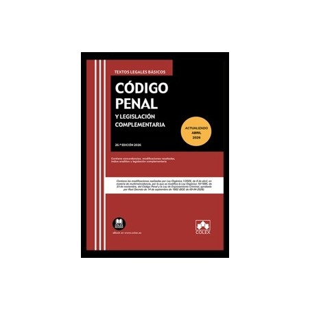 Código Penal y legislación complementaria 2026 'Contiene concordancias, modificaciones resaltadas, índice analítico y legislaci