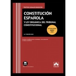Constitución Española y Ley Orgánica del Tribunal Constitucional 2026 (Papel + Ebook) 'Contiene...