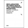 Declaración de obra nueva y su constancia registral 'Próxima Aparición 9-Nov-2026'